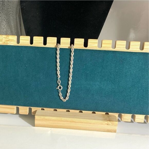 AUS Sterling 925 Silver Twisted Rope Bracelet - Picture 12 of 16